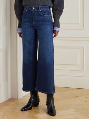 Citizens Of Humanity Lyra Cropped High Rise Wide Leg Jeans Nice Stretch 28 EUC!